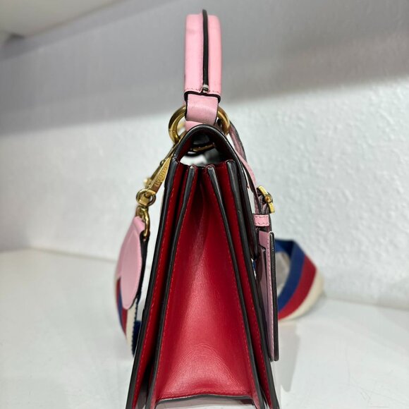 Gucci Tri-Color Leather Queen Bees Shoulder Bag Crossbody - Picture 4 of 9